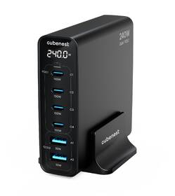 Nabíječka do sítě Cubenest S6D0, 4xUSB-C, 2xUSB-A, PD, GaN, 240 W černá

 obrázek produktu 2 z 13