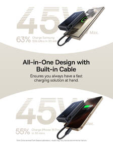 Powerbanka Baseus Nomos Qi2 10000mAh 45W s kabelem USB-C černá

 obrázek produktu 11 z 16