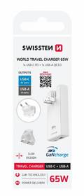 Cestovní adaptér Swissten GaN USB-C + USB-A, 65W (US, EU, UK) bílý

 obrázek produktu 5 z 5