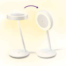 Stolní LED lampička WiZ Portrait, Wi-Fi, Matter bílá

 obrázek produktu 2 z 12