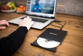 Externí Blu-ray vypalovačka Verbatim Slimline Ultra HD 4K USB-C černá barva
