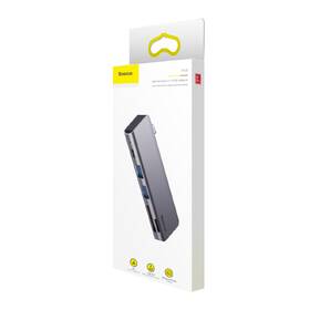 USB Hub Baseus USB-C/USB-C PD, 2x USB 3.0, micro SD, SD, TF šedý

 obrázek produktu 9 z 9