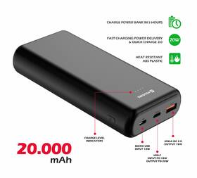 Powerbanka Swissten Power Line 20 000mAh 20W černá

 obrázek produktu 1 z 2