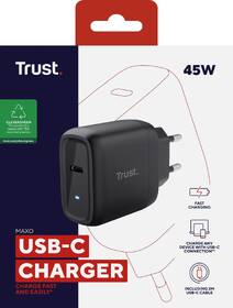 Nabíječka do sítě Trust Maxo 45 W USB-C s kabelem USB-C/USB-C, 2 m černý

 obrázek produktu 7 z 7