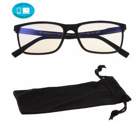 Počítačové brýle Identity s filtrem modrého světla, +1 černá barva

