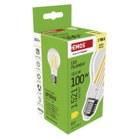 Žárovka LED EMOS Filament A60, 10,5 W, E27, teplá bílá 

 obrázek produktu 7 z 7