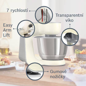 Kuchyňský robot Bosch MUM58920 stříbrná barva
