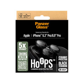 Ochranné sklo čočky fotoaparátu PanzerGlass HoOps Ceramic na Apple iPhone 17 Pro/16 Pro/15 Pro/17 Pro Max/16 Pro Max/15 Pro Max černé

 obrázek produktu 2 z 4