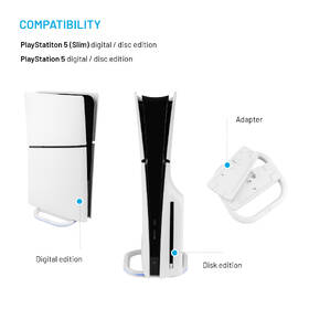 Stojan FIXED pro PlayStation 5, 5 (Slim) a 5 Pro s RGB LED podsvícením bílý

 obrázek produktu 2 z 7