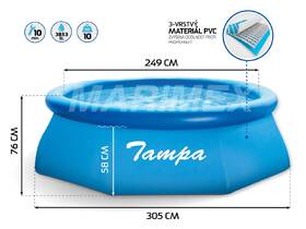 Bazén Marimex Tampa 3,05 x 0,76 m, kartušová filtrace, 10340014 

 obrázek produktu 9 z 13