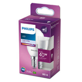 Žárovka LED Philips klasik, 5,5W, E14, studená bílá 

 obrázek produktu 2 z 2