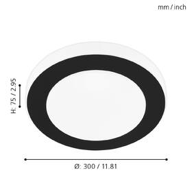 Stropní svítidlo Eglo LED Carpi černé/bílé

 obrázek produktu 1 z 2