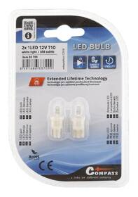 Autožárovka Compass 33709 1LED 12V T10 (2 ks) bílá

 obrázek produktu 1 z 2