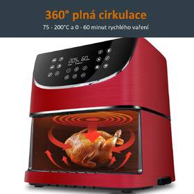 Fritéza horkovzdušná COSORI CP158 Premium 5,5 l červená barva
