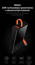 Powerbanka Baseus 20000mAh 65W černá

 obrázek produktu 9 z 10