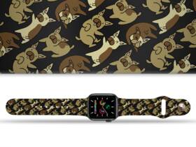 Řemínek Mi-Band na Apple Watch 42/44/45/49 mm - motiv Buldoci, černý 

 obrázek produktu 1 z 3