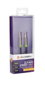 Kabel GoGEN Jack 3,5mm, 3m, pozlacené konektory černý

 obrázek produktu 1 z 1