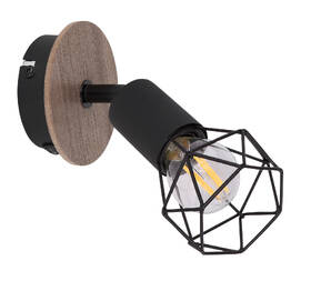Bodové svítidlo GLOBO Xara I, 1xE14, 40W černé/dřevo

 obrázek produktu 1 z 2
