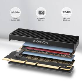Řadič Axagon PCEM2-XS, PCIe NVMe M.2 with cooler černý

 obrázek produktu 1 z 4