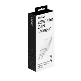 Nabíječka do sítě Celly SLIM USB-C/USB-A GaN, 45 W bílý

 obrázek produktu 4 z 4