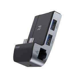 USB Hub Baseus Armor Age USB-C/3x USB 3.0, USB-C, HDMI, 3,5mm Jack, RJ 45 šedý

 obrázek produktu 3 z 10