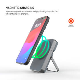 Powerbanka FIXED MagZen 5 Stand, nabíjení Apple Watch, MagSafe, 5000 mAh šedá

 obrázek produktu 2 z 10