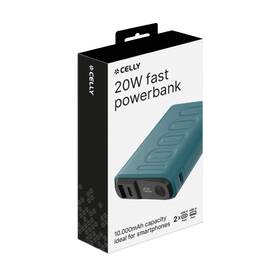 Powerbanka Celly 10000 mAh 20 W, Power Delivery, USB-C/USB-A, LCD modrá

 obrázek produktu 2 z 2