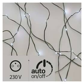 Vánoční osvětlení EMOS 75 LED, 7,5m, řetěz zelený (miniaturní), studená bílá, časovač, i venkovní použití 

 obrázek produktu 1 z 7