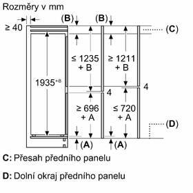 Chladnička s mrazničkou Bosch KBN96VFE0 XXL objem 

