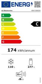 Chladnička s mrazničkou LG GBV7280CEV černá barva
