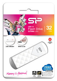 USB Flash Silicon Power Ultima U03 32 GB bílá barva
