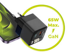 Nabíječka do sítě Mobile Origin Display Charger PW2 - 65W GaN USB-C/USB-A černá

 obrázek produktu 5 z 11