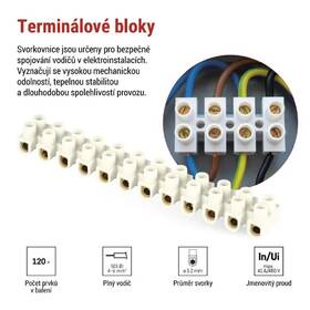 Svorkovnice EMOS ŠROUB. 12 PRV. 4–6MM2 41A/450V 10KS bílá

 obrázek produktu 2 z 2