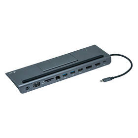 USB Hub i-tec USB-C Metal Low Profile 4K Triple Display Docking Station + Power Delivery 85 W 

 obrázek produktu 1 z 6