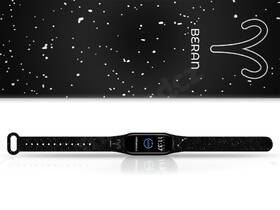 Řemínek Mi-Band na Xiaomi Mi Band 3/4 - motiv Znamení zvěrokruhu Beran, černý 

 obrázek produktu 1 z 3