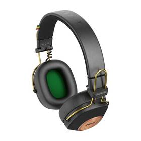 Sluchátka Marley Positive Vibration Riddim BT, Rasta černá/zlatá/dřevo

 obrázek produktu 3 z 5
