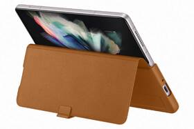 Pouzdro na mobil flipové Samsung Leather Flip Cover Galaxy Z Fold3 hnědé

 obrázek produktu 7 z 7