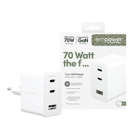 Nabíječka do sítě PanzerGlass empower Turbo GaN 70 W, 2x USB-C, 1x USB-A bílá

 obrázek produktu 5 z 5