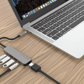 USB Hub GoGEN USB-C, 1x USB-C 2.0, 1x USB-C power, 1x USB-A 2.0, 1x USB-A 3.0, HDMI šedý

 obrázek produktu 2 z 2