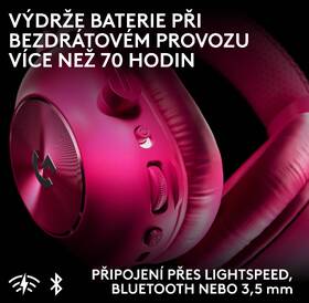 Headset Logitech G PRO X3 Lightspeed Wireless růžový

 obrázek produktu 12 z 17