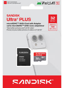 Paměťová karta SANDISK 32GB UHS-I U1 (130R) + SD adaptér 

 obrázek produktu 4 z 5