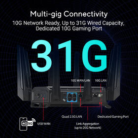 Router Asus ROG Rapture GT-BE19000 černá barva
