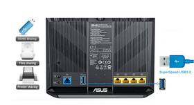 Router Asus DSL-AC68U - AC1900 dvoupásmový ADSL/VDSL Wi-Fi Modem router 

