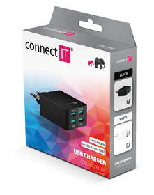 Nabíječka do sítě Connect IT Fast Charge 4x USB, 4,8A s funkcí rychlonabíjení černá

 obrázek produktu 1 z 1