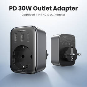 Nabíječka do sítě UGREEN 1x AC, 2x USB, 1x USB-C, 30W šedá

 obrázek produktu 2 z 9