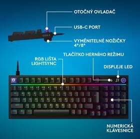 Klávesnice Logitech G316 X 98, US INT'L layout černá

 obrázek produktu 8 z 18