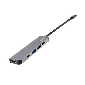 USB Hub FIXED 5v1 USB-C Mini pro notebooky a tablety šedá barva
