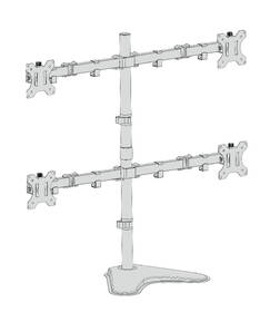 Držák Connect IT QuadroArm Basic na 4 monitory 13" až 32", nosnost 4x8 kg černý

 obrázek produktu 1 z 3