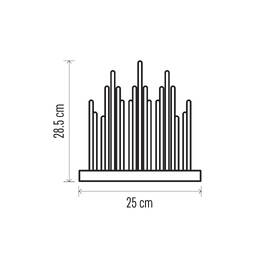LED dekorace EMOS 19 LED svícen stříbrný, 28,5 cm, 3x AA, vnitřní, teplá bílá, časovač 

 obrázek produktu 4 z 4