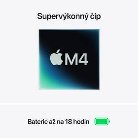 Notebook Apple 13" M4 8× GPU, 16GB, 256GB - temně inkoustový CZ 

